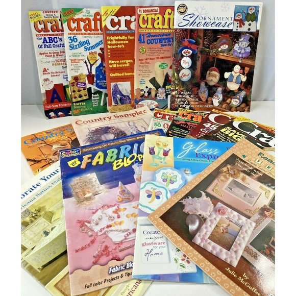 Other - 15 Vintage 1990's Crafts Magazine Lot Women's Circle Country Sampler Christmas